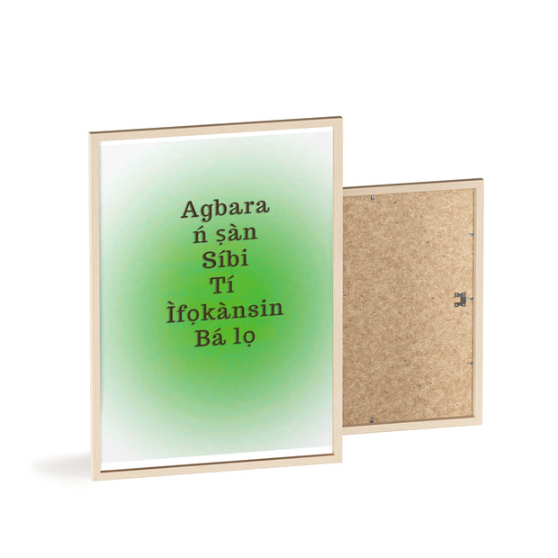Agbara ń ṣàn síbi tí ìfọkànsin bá lọ – Yoruba Motivational Quote Framed Wall Art | Energy Flows Where Attention Goes Poster