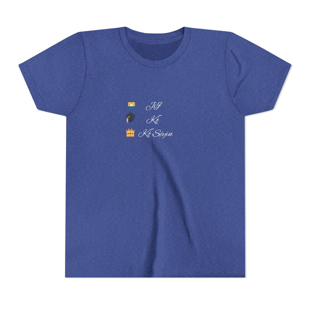 Kọ́, Jí, Kó Sẹ́yìn Youth Tee – Learn, Wake, Slay in Yoruba | Fun Summer Shirt for Kids