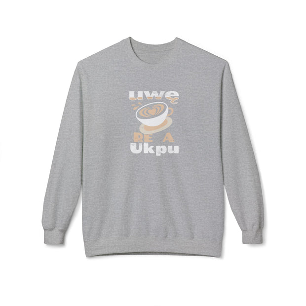 Hug in a Mug Sweatshirt – Uwę Re A Ukpu | Funny Coffee Gift & Casual Fall Wear