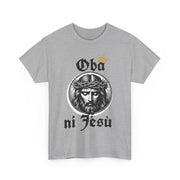“Oba ni Jésù Crowned King Graphic Tee – Christian Faith Shirt, Spiritual Female T-Shirt, Casual Cotton Wear, Inspirational Gift for Believers”