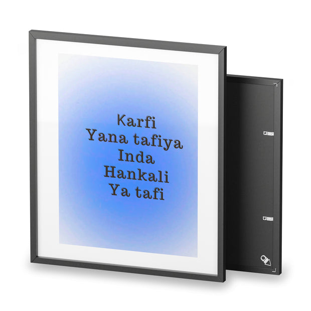 Framed Posters, Matte“Ƙarfi yana tafiya inda hankali ya tafi – Hausa Motivational Quote Framed Wall Art | Energy Flows Where Attention Goes Poster”