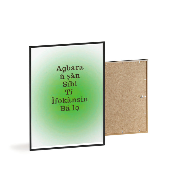 Agbara ń ṣàn síbi tí ìfọkànsin bá lọ – Yoruba Motivational Quote Framed Wall Art | Energy Flows Where Attention Goes Poster