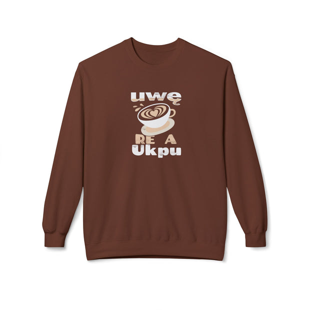 Hug in a Mug Sweatshirt – Uwę Re A Ukpu | Funny Coffee Gift & Casual Fall Wear